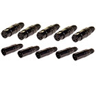 10er Set deetech X3MB-1 + X3FB-1 - XLR Stecker schwarz, 3-polig, 5x male und 5x female