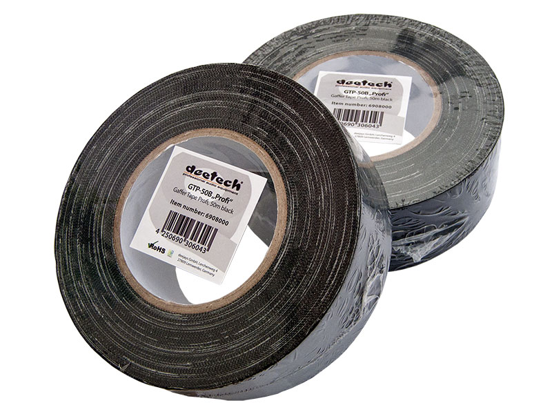 Gaffa Tape 50mm x 50m Gewebe-Klebeband Panzer-Band-Tape Stagetape schwarz